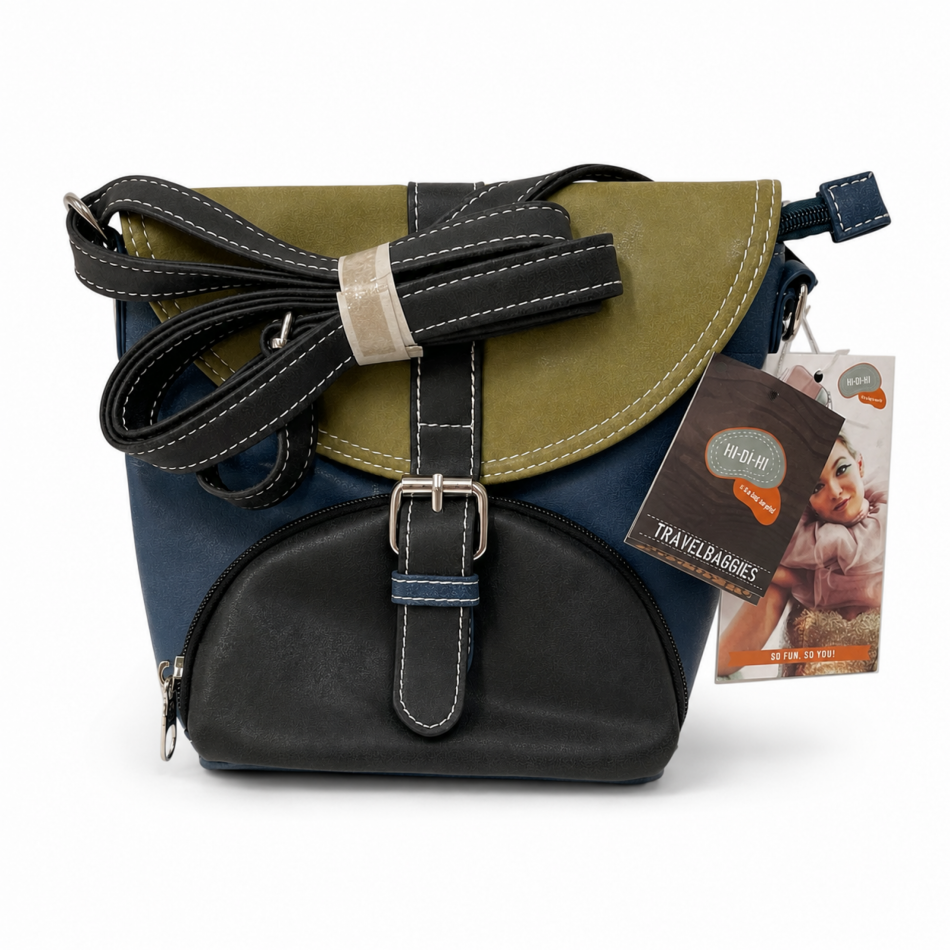 Ace schoudertas / 24x22x10cm /groen/zwart/navy