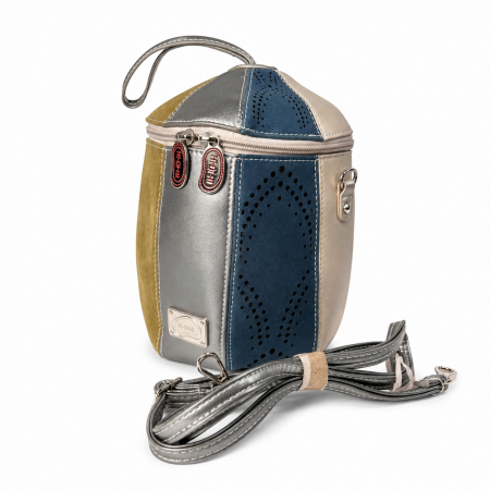 Hand/schoudertas / popov 22x15x15 cm / blauw multi