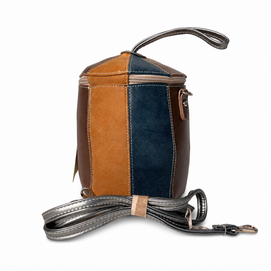 Hand/schoudertas / popov 22x15x15 cm / blauw multi