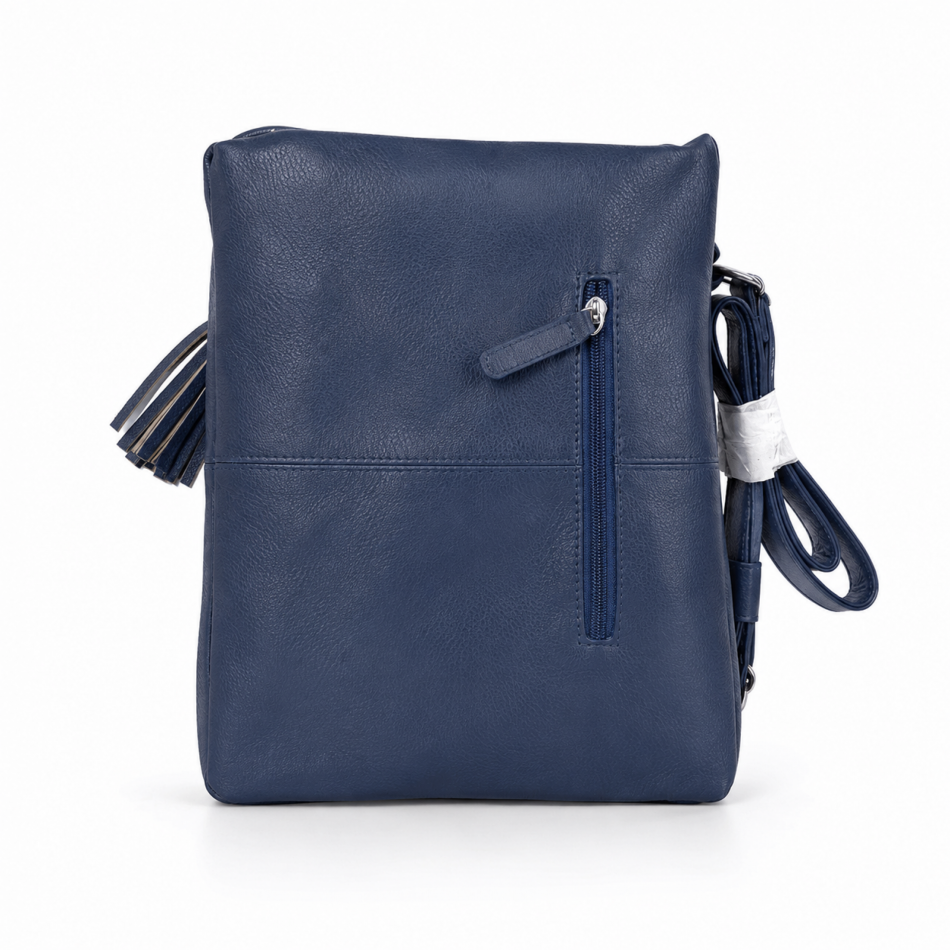 Centaur donkerblauwe schoudertas met vouwklep