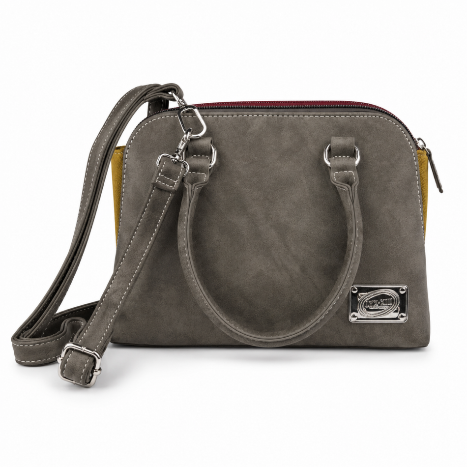 hand- / schoulder bag Cover/ Hi-di-hi Grey/Yellow/Red