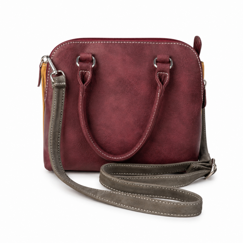 hand- / schoulder bag Cover/ Hi-di-hi Grey/Yellow/Red