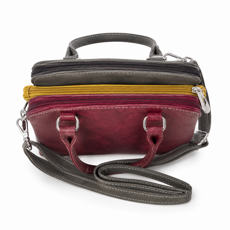 hand- / schoulder bag Cover/ Hi-di-hi Grey/Yellow/Red