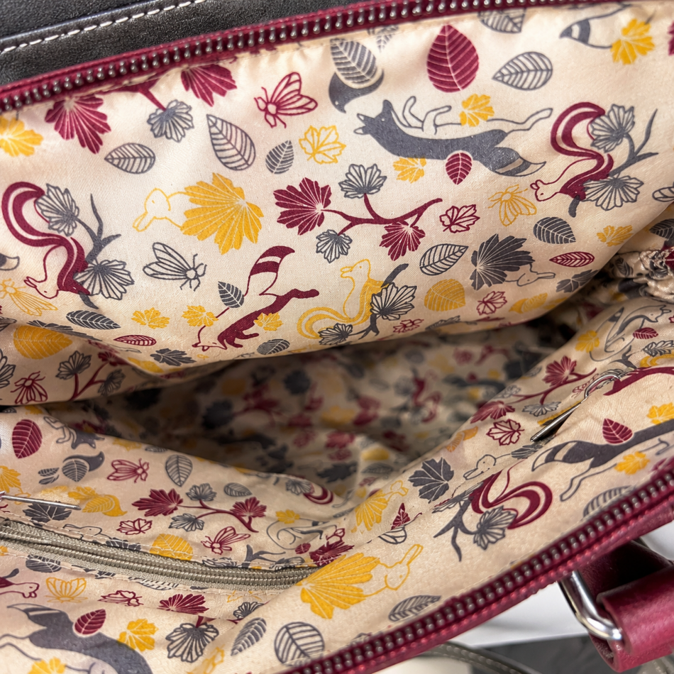 hand- / schoulder bag Cover/ Hi-di-hi Grey/Yellow/Red