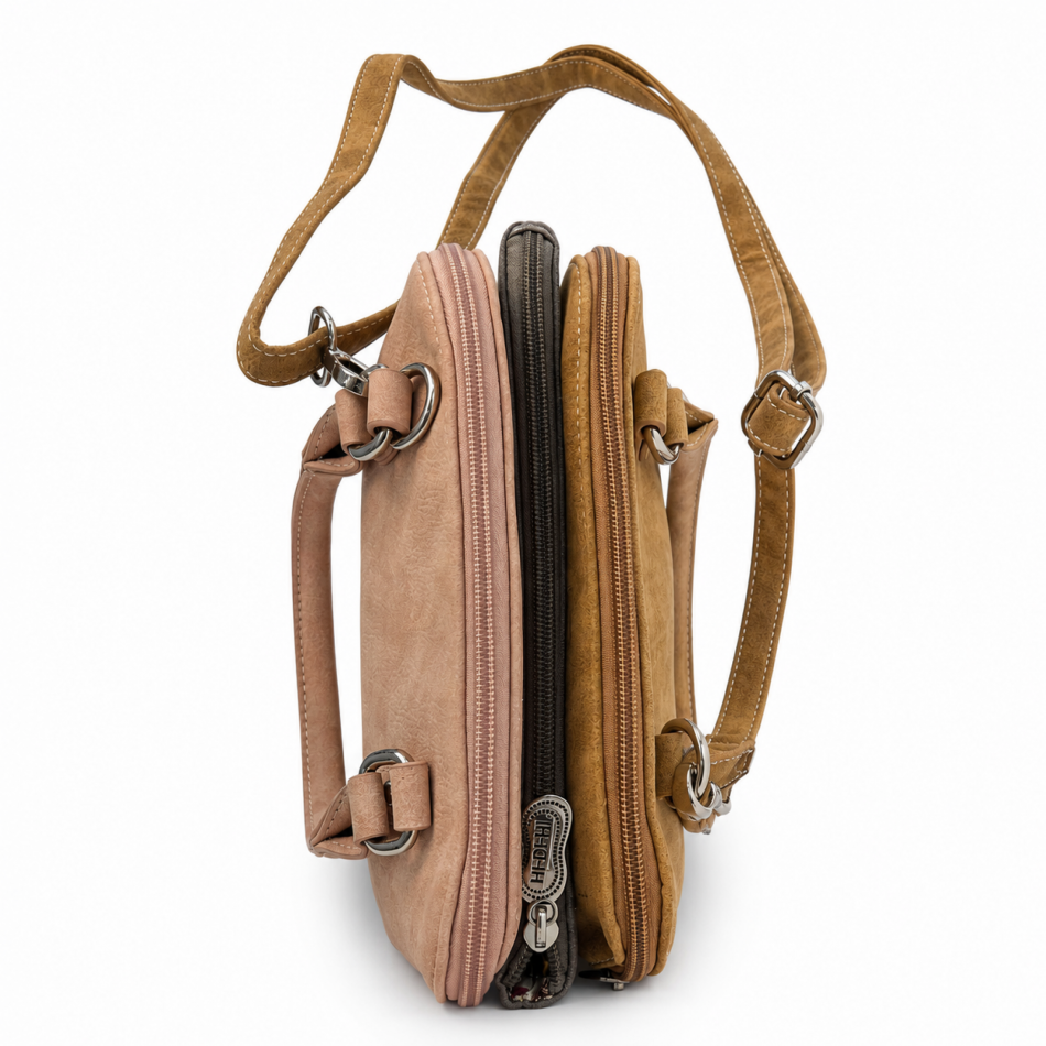 hand- / schoulder bag Cover / Pink / Grey / Beige.